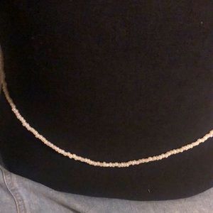 White glass beaded belly bracelet